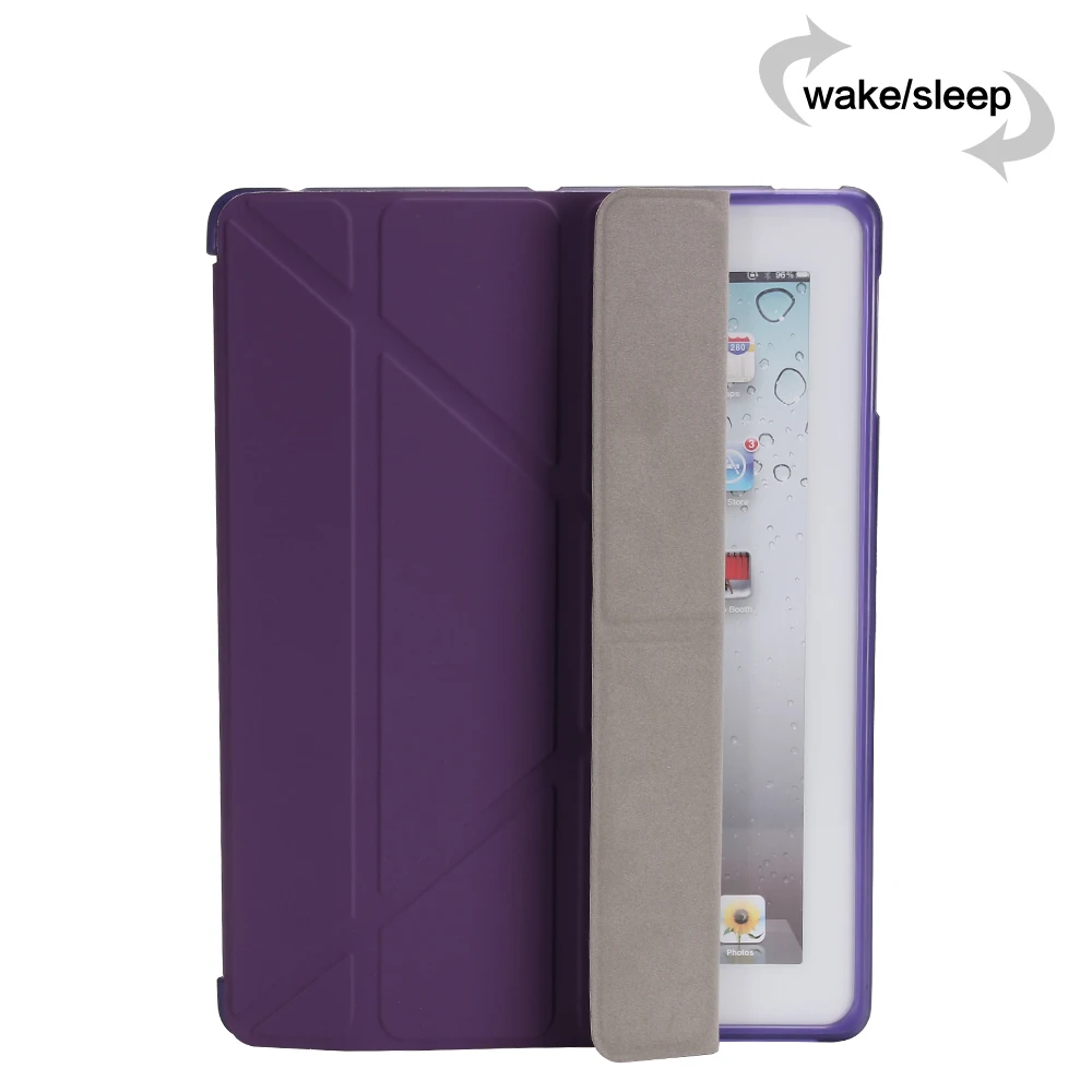 Новый Популярный чехол для Apple ipad 4 3 2 PU кожаный + TPU Мягкий умный 4|Чехлы планшетов и