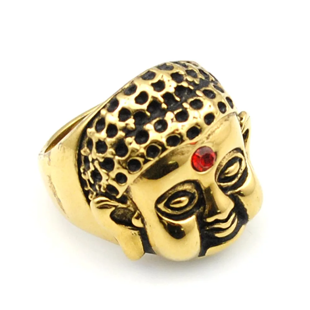 Online Buy Wholesale gold buddha ring from China gold buddha ring ...