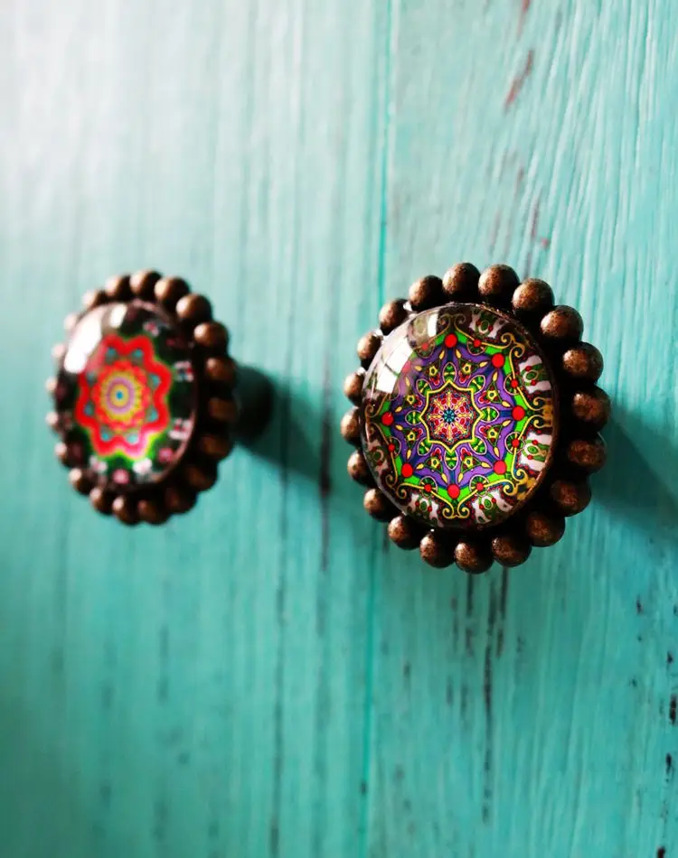 Colorful-Drawer Knobs Antique Bronze Crystal Dresser Drawer Knobs American Cabinet Handles Pull Knob Ornate /Furniture Hardware