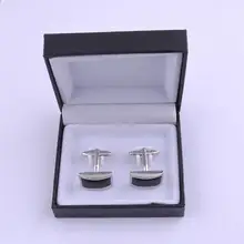 100 шт/партия черные запонки коробка для зажимов для галстука запонки значки в виде галстука баров упаковочная коробка для хранения подарочные коробки мужские ювелирные изделия держатель