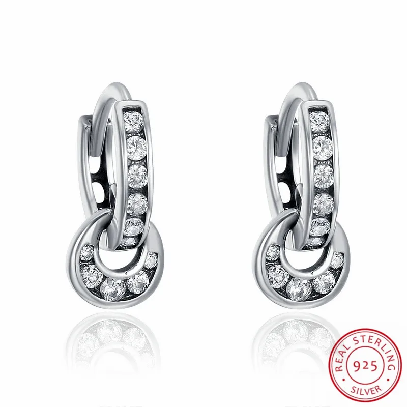 

Hot Fashion Drop Dangle Earrings For Women 100% 925 Sterling Silver Authentic Original Jewelry Wedding Gift High Quality