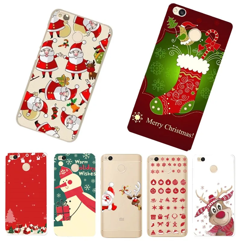 

For xiaomi redmi note 5 Mi a1 case soft Christmas Pattered cover xaomi redmi note 4 fundas For xiaomi redmi note 4 5 Capa