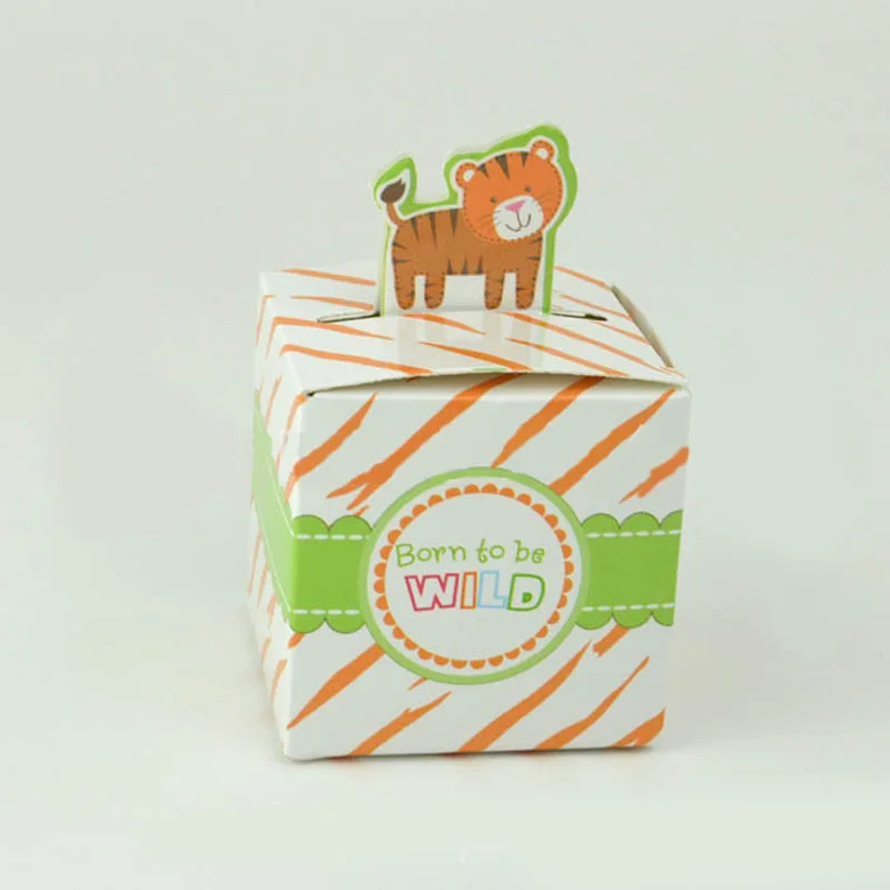 50 шт мультфильм для предродовой вечеринки коробка сафари животные дикие сладкие коробочки для сладостей сувенир мальчик/девочка дети для мероприятий и вечеринок