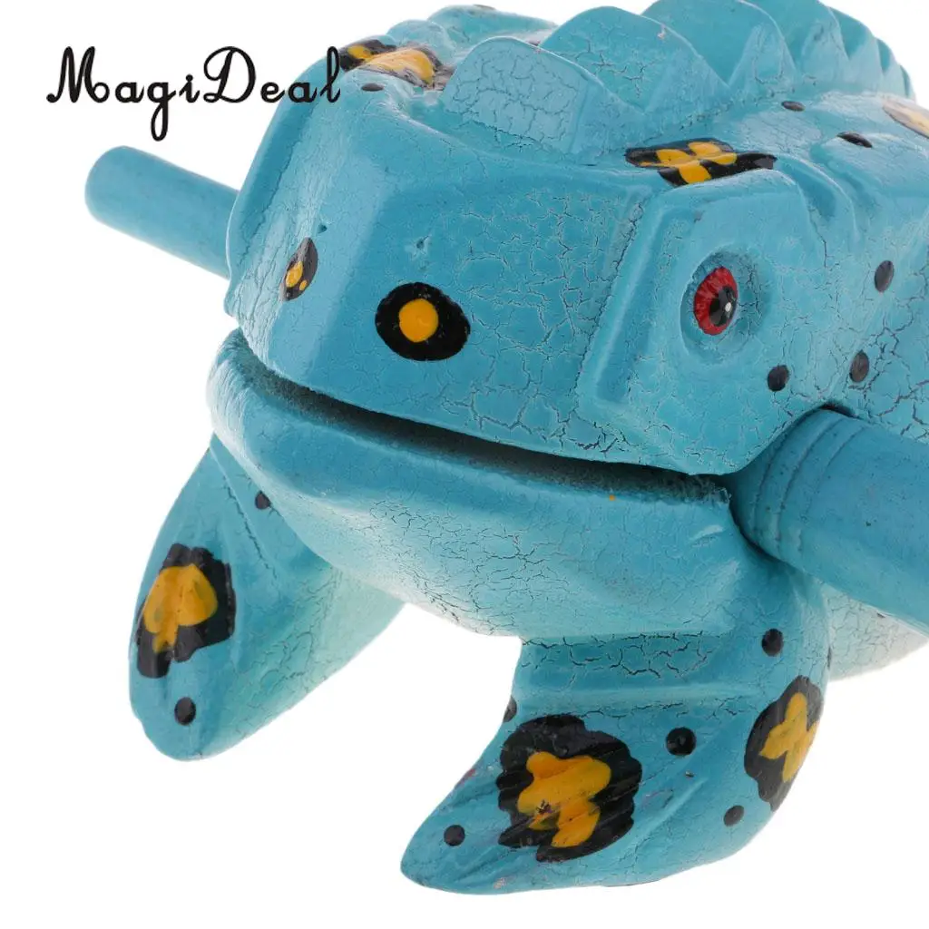 Thailand Hand Carved Wood Frog Guiro Rasp Croaking Sound Toy Musical Instruments Tone Block Feng Shui Figurines Lucky Crafts