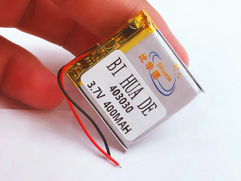 

3.7V,400mAH,[403030] Polymer lithium ion / Li-ion battery for TOY,POWER BANK,GPS,mp3,mp4,MP5 Smart Watch,Power Bank Speaker