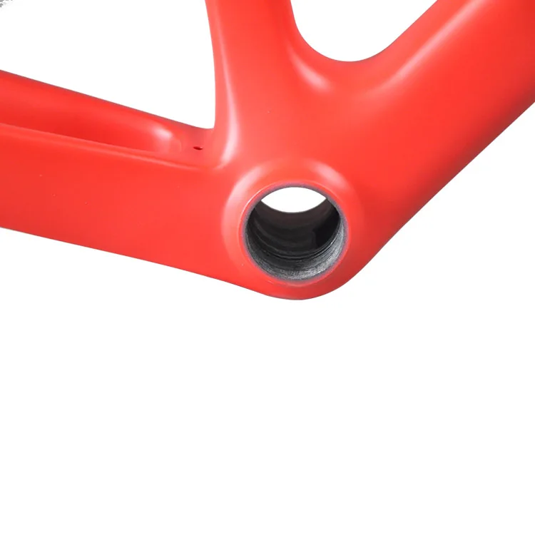 Discount ICAN BIKES new flat mount Disc brake carbon bike frame Full internal cable size 49/51/53/55/57/60cm fit 142*12mm rear axle 18