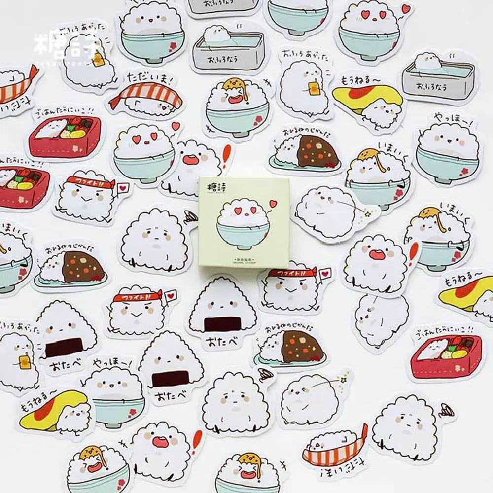 

45PCS/PACK Bowl Rice Sushi Label Set Stickers Decorative Stationery Stickers Scrapbooking DIY Diary Album Sticker