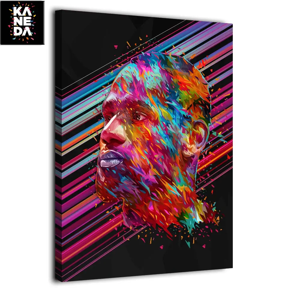 

HD printed 1 piece canvas art basketball player LeBron James by KANEDA Alessandro Pautasso Painting framework sport poster F1914