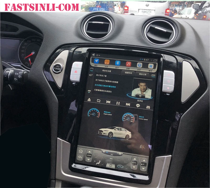 Top 64GB Android8.1 Tesla style Car GPS Navigati for Ford Mondeo 2007-2010 yea Vertical  screen GPS multimedia radio navigaton 2