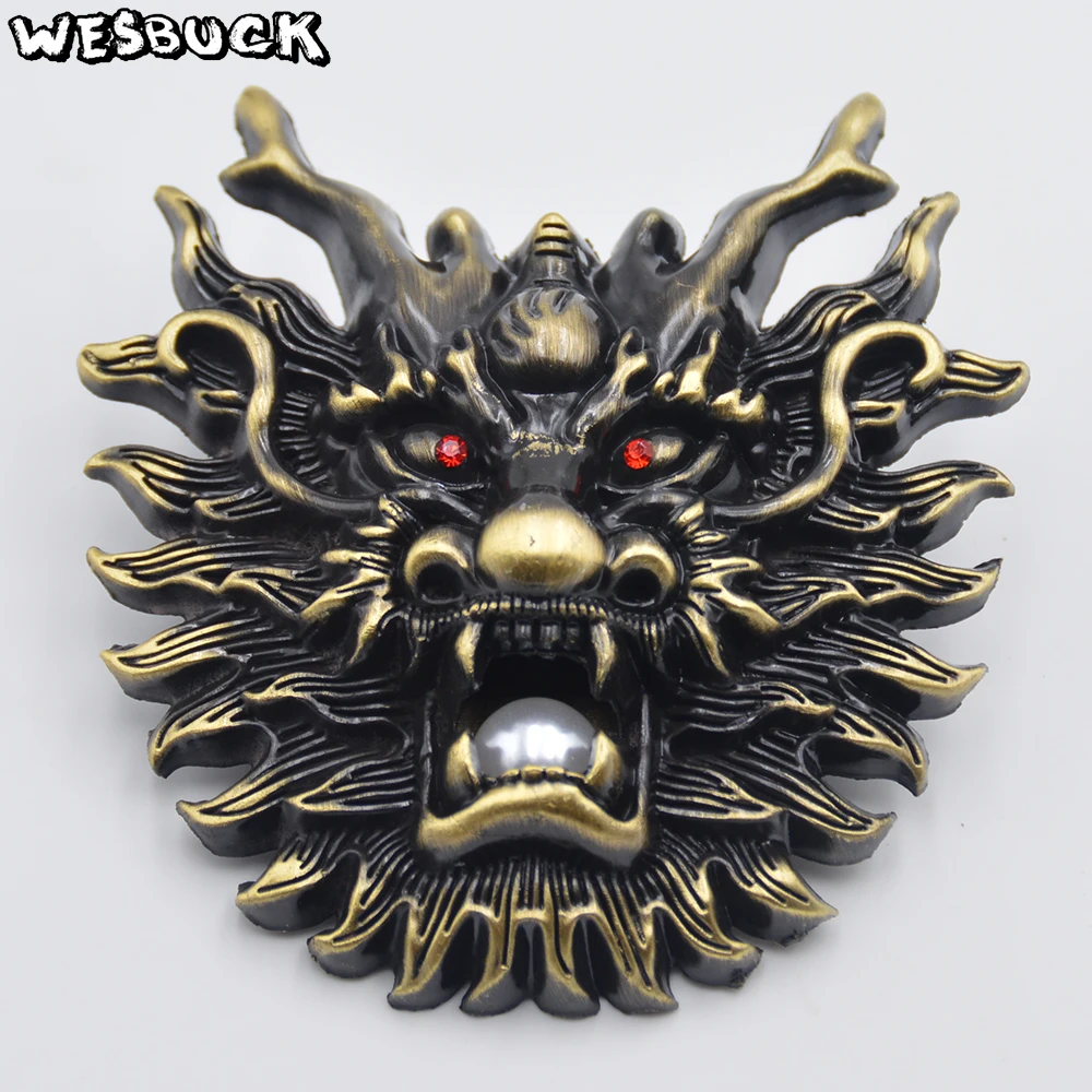 WesBuck бренд Meltal Cool Dragon пояс пряжки для мужчин и женщин | Дом сад