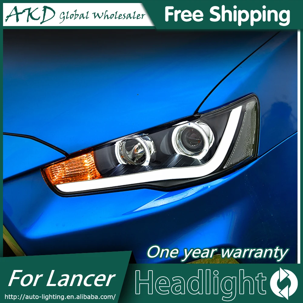 

AKD Car Styling for Mitsubishi Lancer EX Headlights Lancer LED Headlight LED DRL Bi Xenon Lens High Low Beam Parking