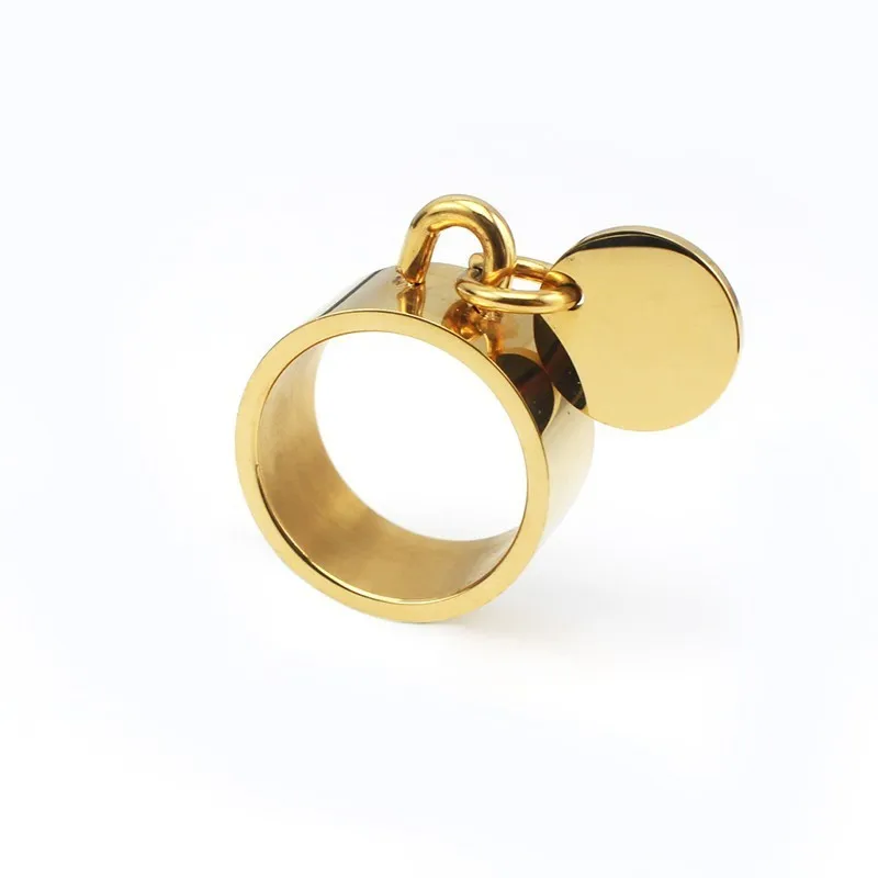 Золотое кольцо из нержавеющей стали вафельная Арка различное 10 мм ширина кольцо в форме сердца 15 мм женское кольцо для девочки ювелирные изделия можно настроить золотое покрытие