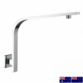 

Brass GOOSENECK Square Chrome Rain shower Wall Mounted shower head arm Australia and New Zealand design SA005-1
