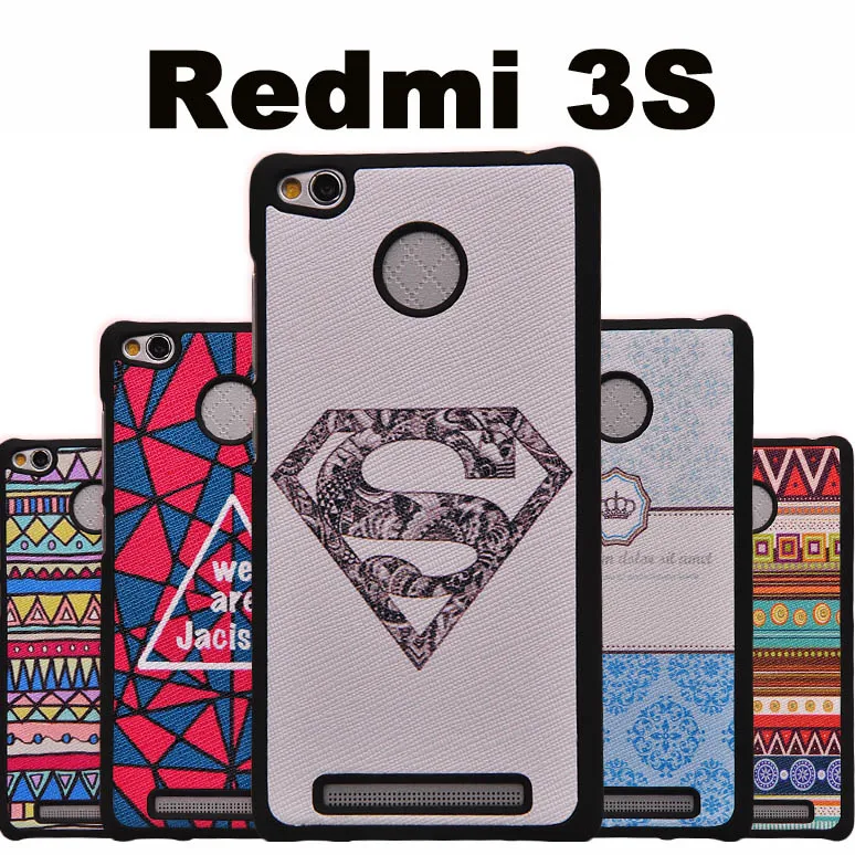 Xiaomi Redmi 3s phone case plastic Black PC Cartoon case for Xiaomi Redmi 3 s case cover New wave Xiomi Redmi 3s 3 s case cover