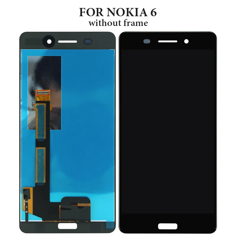 ЖК дисплей с сенсорным экраном для Nokia 6 сменный без битых пикселей 6|Экраны