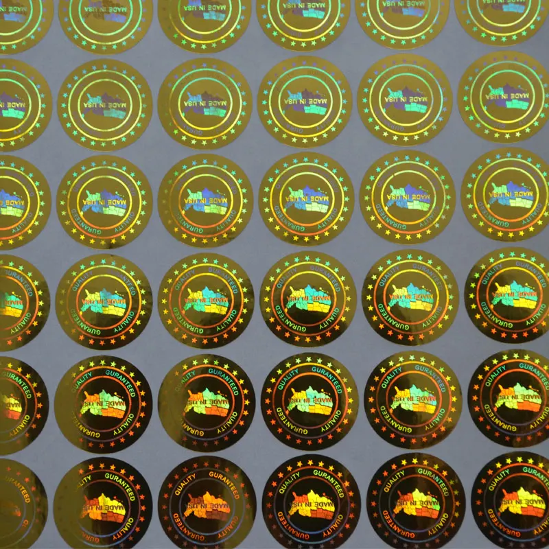 Anti fake Hologram Laser Holographic Sticker Label GENUINE AUTHENTIC