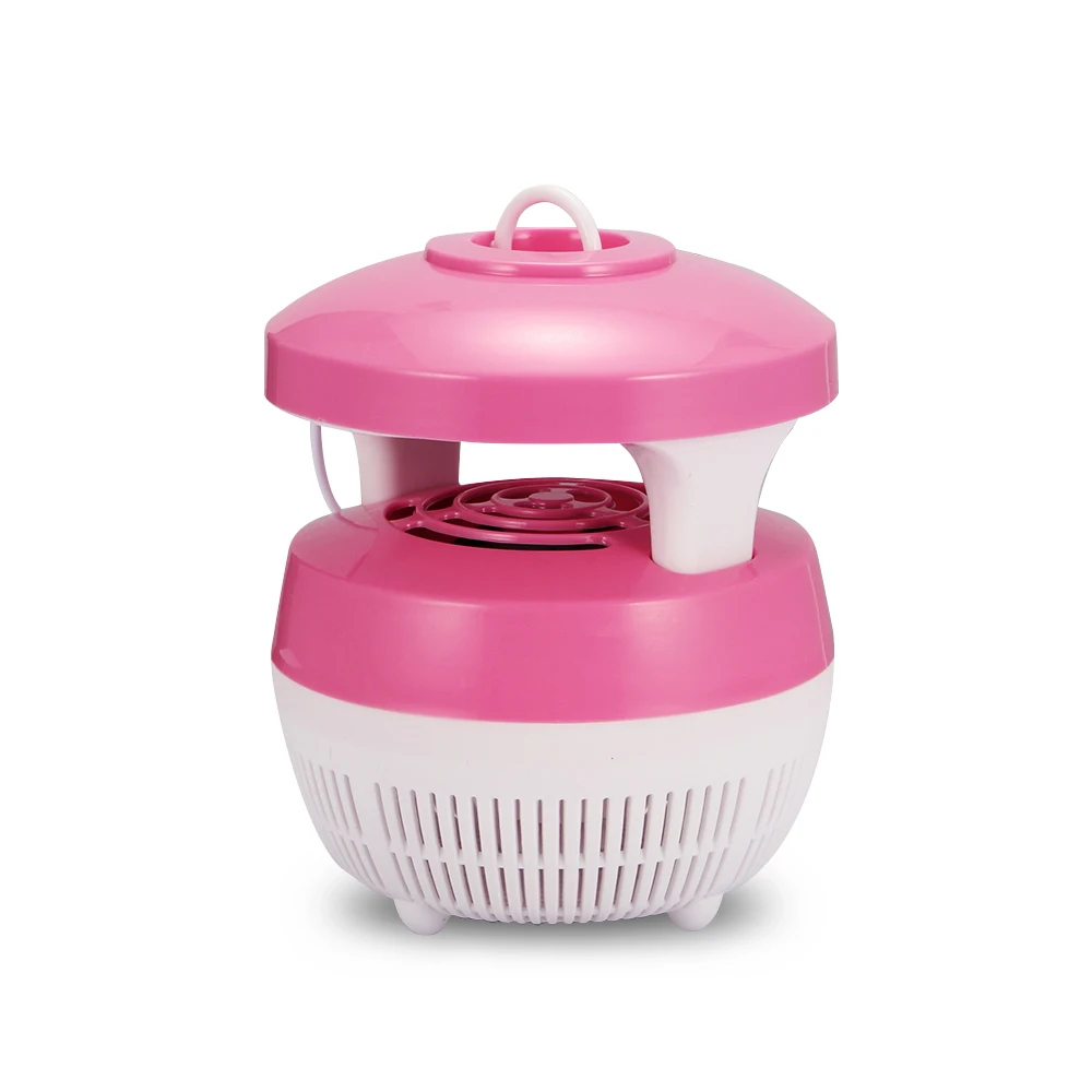 Houkiper USB зарядка антимоскитная лампа умная оптически управляемая безопасная лампа для уничтожения насекомых для гостиной спальни кухни - Цвет: Розовый