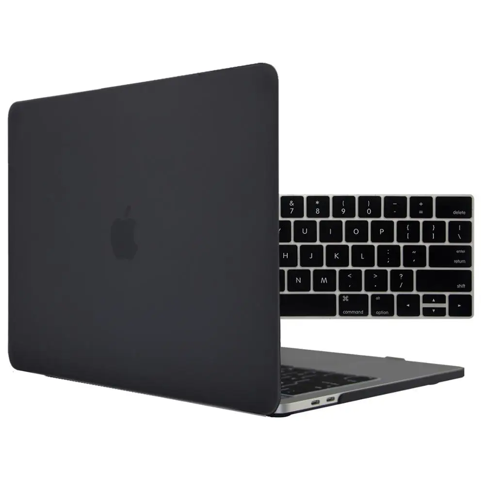 Жесткий чехол RYGOU для нового MacBook Pro retina 13 15 чехол A1706 A1707 A1989 A1990 с сенсорной панелью или A1708 w/out Touch Bar - Цвет: Matte black