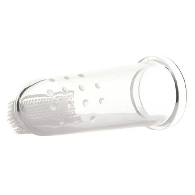 10 шт., детская Силиконовая зубная щетка для пальцев, мягкий безопасный Прорезыватель для малышей, зубная щетка для десен, щетка для детей, прозрачный массажный уход за зубами