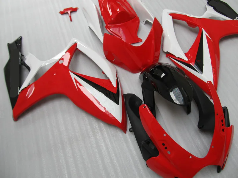 Набор обтекателей мотоцикла для GSXR600 750 K6 06 07 GSXR 600 GSXR750 2006 2007 ABS Красный Белый