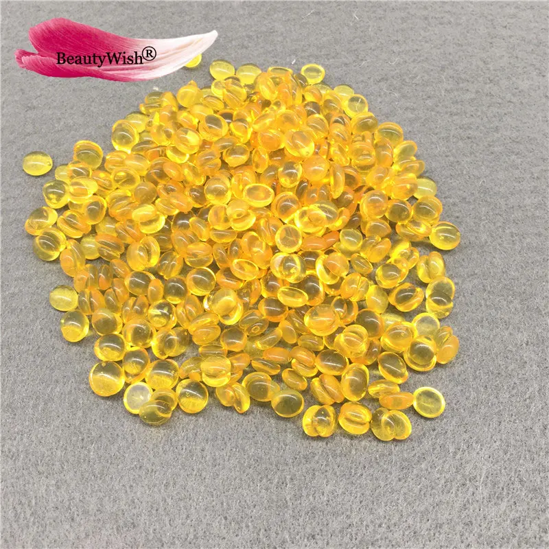 50g Yellow Keratin Glue Granules Beads Grains Hair Extensions yellow color glue beads