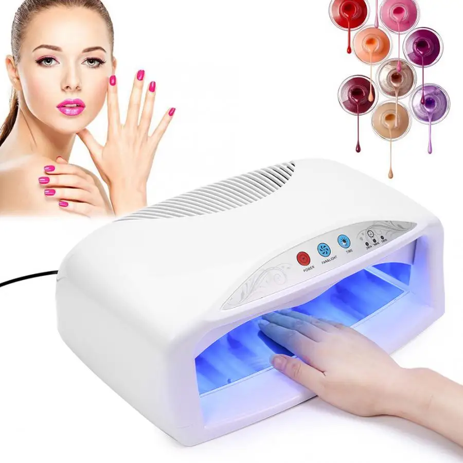 54W UV Nail Dryer Lamp Quick Drying Gel Polish with Fan &amp Timer Setting US 110V | Красота и здоровье