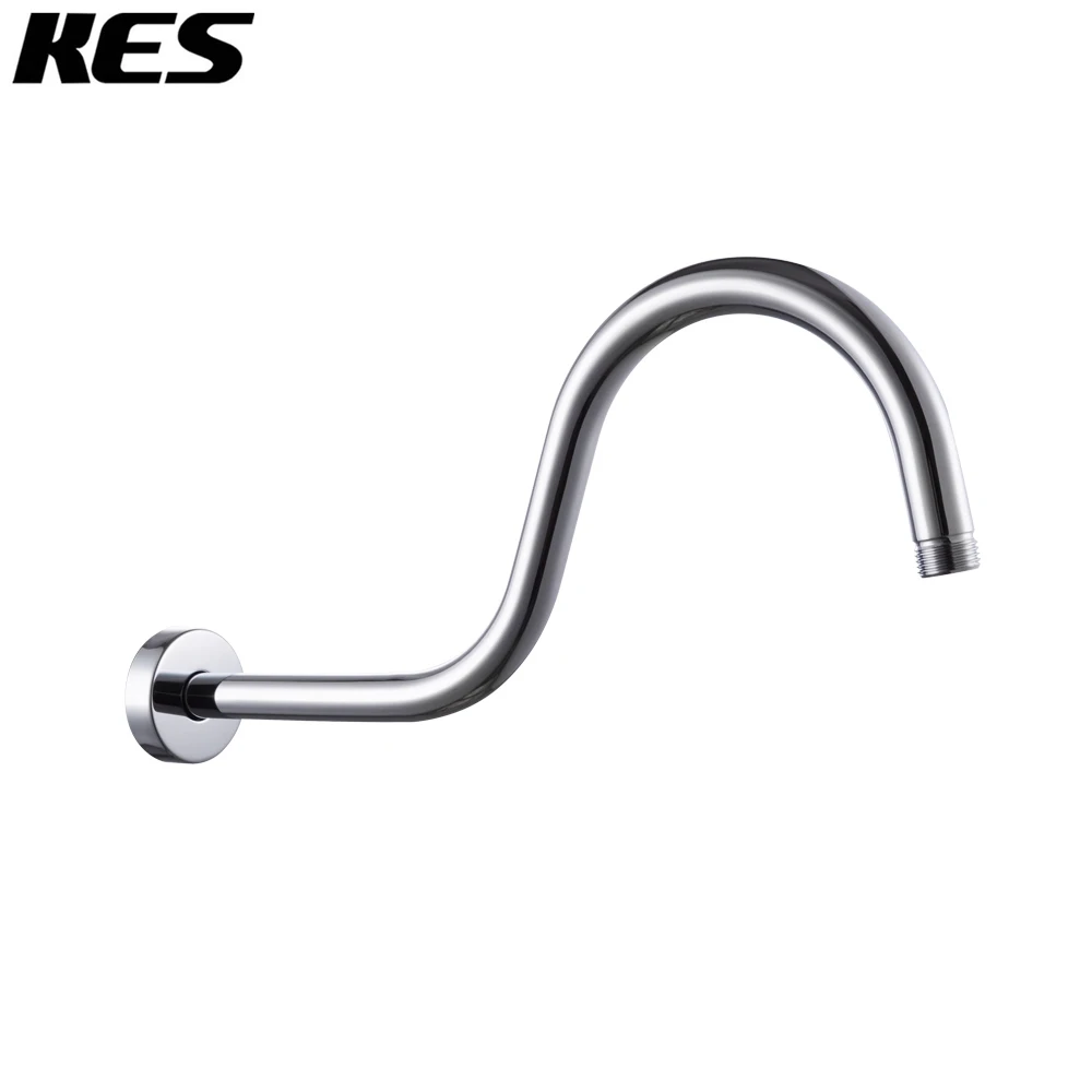 KES Bathroom Replacement Shower Arm with Flange 14 Inch Reach Extra