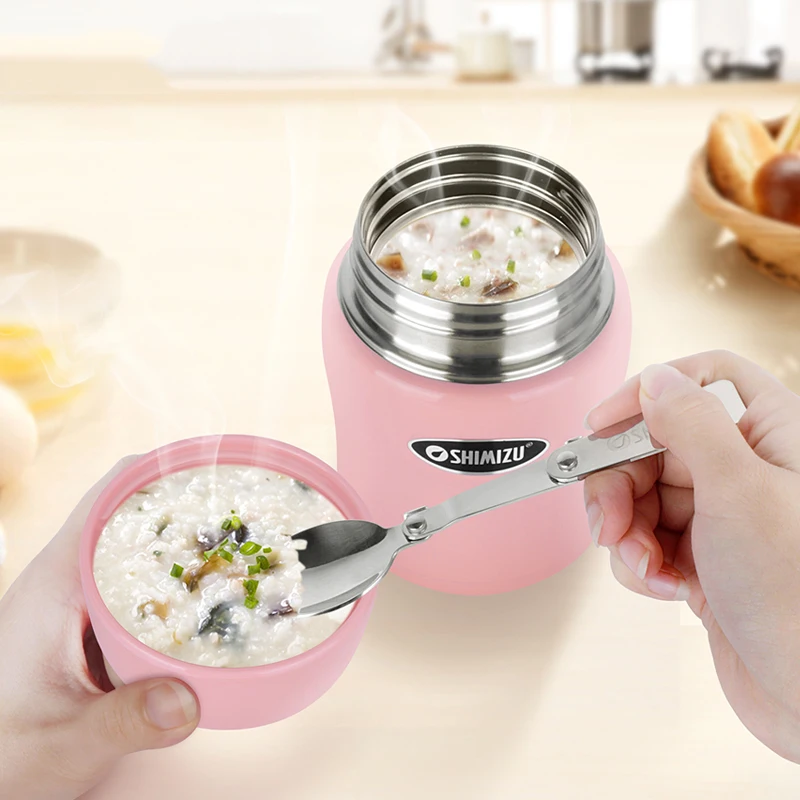 Double Wall Flask Thermoses For Food 500ml Stew Pot Big Capacity