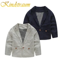 Kindstraum/ новые детские блейзеры для мальчиков состав-хлопок и лен куртки высокое качество детский бренд Стиль вечерние свадебные официальные пиджаки, MC726