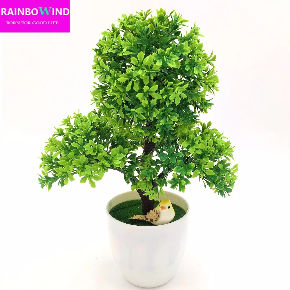 New arrival decorative flowers wreaths Artificial flower Trigeminal potted bonsai fake flower