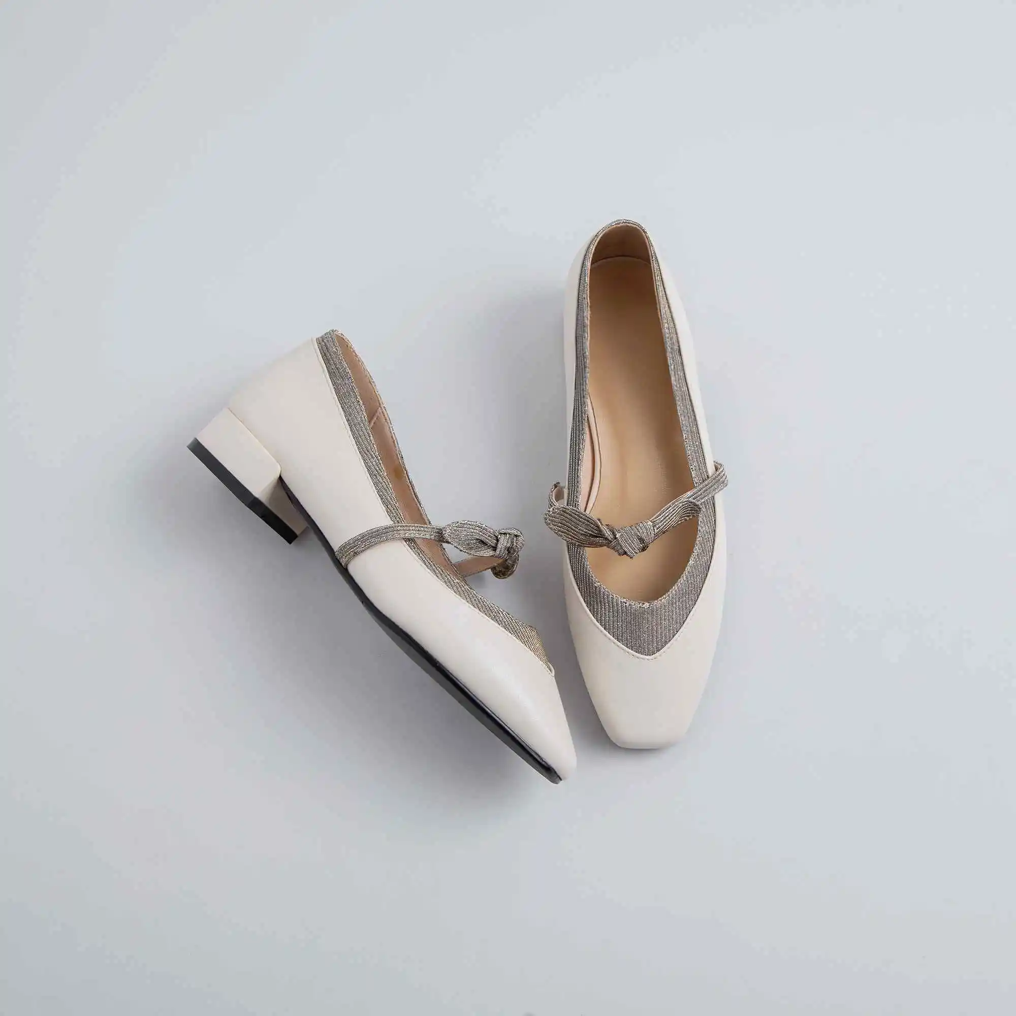 Krazing pot/Новинка; кожаные туфли с натуральным лицевым покрытием в винтажном стиле с квадратным носком без застежки на низком каблуке; вечерние туфли-лодочки суперзвезды с бантом; l2f4