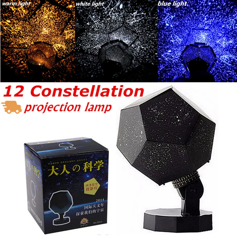 IKVVT Romantic Astro Star Sky Cosmos Laser Projector Night Light Lamp Home Decor