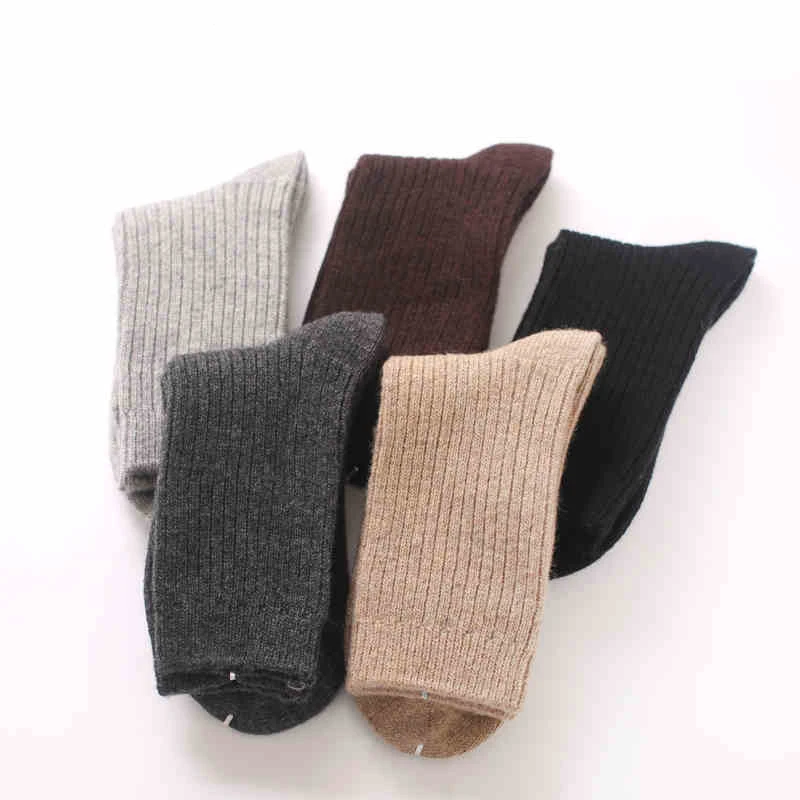 

Thick warm autumn and winter men's wool socks in the tube large size men's cotton socks solid winter cashmere