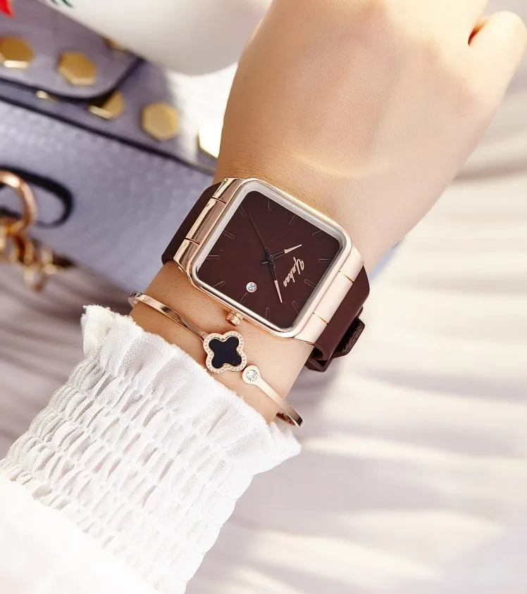 Часы женские кварцевые розовое золото|montre brand|montre femmemontre rose gold femme |