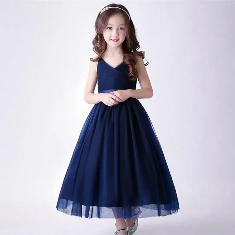 

New Teenage Girls Mesh Sling Tutu Princess Dress Kids Dresses For Girls Birthday Piano Party Toddler Girl Clothing Vestidos F124