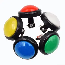 100 мм Большой Круглая нажимная кнопка светодиодный подсветкой с микровыключателем для DIY Аркады игра части машины 5/12 V большой купол