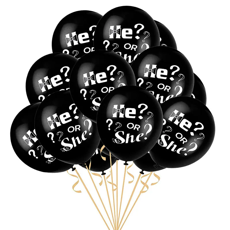 

10pcs/lot 12inch He OR She Latex Balloon Gender Reveal Party Boy Or Girl Balloon Baby Shower Boy Girl Birthday Party Supplies