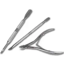 3 шт. для маникюра для кутикулы Инструмент для дизайна ногтей из нержавеющей стали Ложка Толкатель кусачки машинка для стрижки маникюрный набор Mayitr