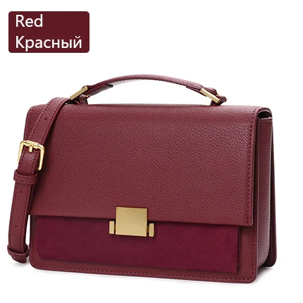 Sendefn модная мягкая женская сумка, качественная женская сумка,, спилок, сумки-мессенджеры, регулируемый ремешок, ручная сумка, коричневая 7188-68 - Цвет: Red