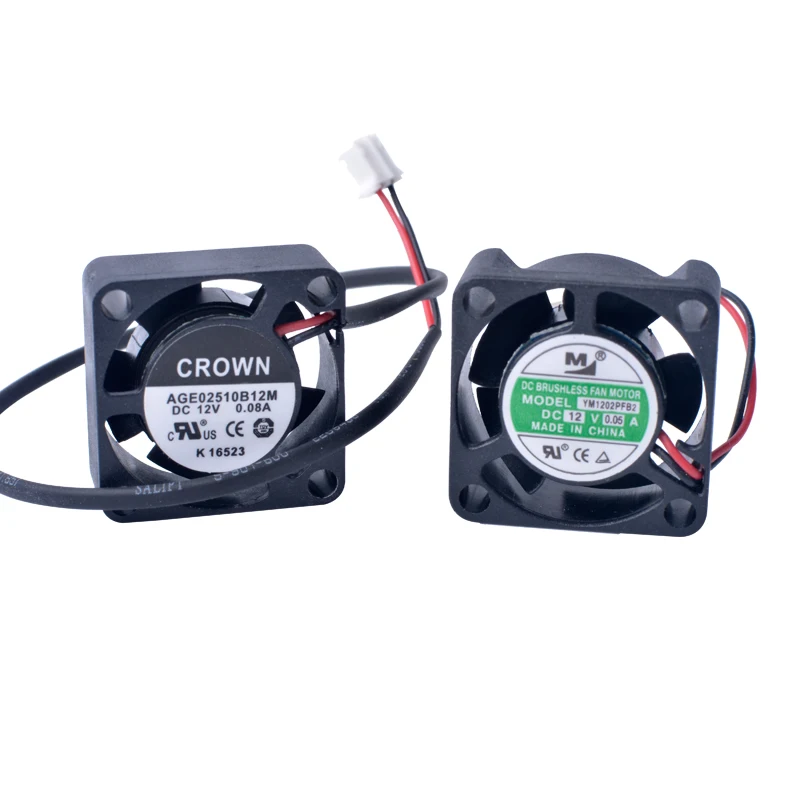 

Free shipping 25mm fan 2510 25x25x10mm 12V 0.05A 0.08A Double ball bearing micro cooling fan