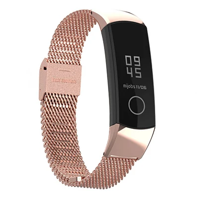 Style 1 Rose Gold Mijobs металлический ремешок для huawei Honor Band 5 ремешок для часов браслет из нержавеющей стали для huawei band 4 5 Аксессуары для браслетов - Цвет: Style 1 Rose Gold