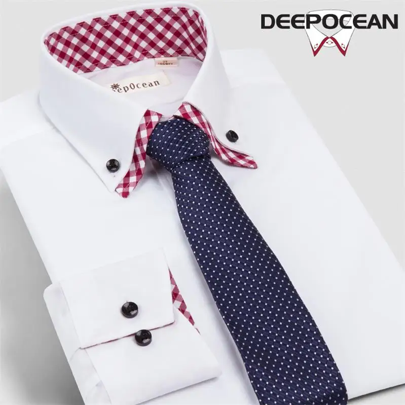 DDX25518L Deepocean Для мужчин рубашка Большие футболки Для мужчин Одежда Топы Рубашка с длинными рукавами осень-зима Hombres Camisas DDX25518L - Цвет: DDX25518L