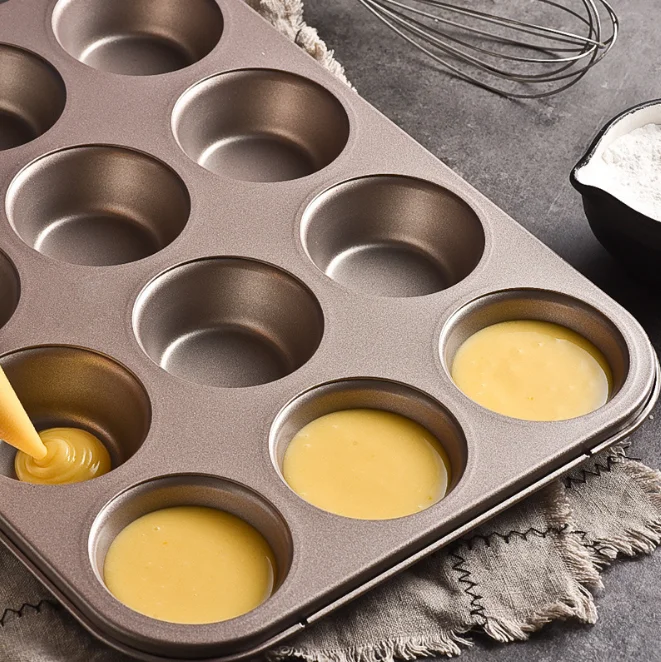 12 чашек формы DIY противень для выпечки капкейков ручка из нержавеющей стали