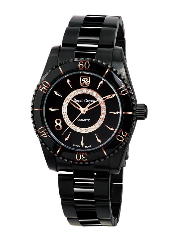 

Royal Crown 6311M Italy brand Diamond Japan MIYOTA ceramics Analog Display Watch Waterproof Watch Clock