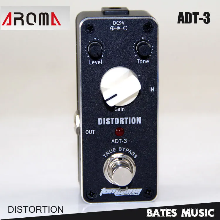 MINI Effect Pedal/Aroma ADT 3 Distortion AC/DC Adapter Jack True bypass guitar pedalin Guitar