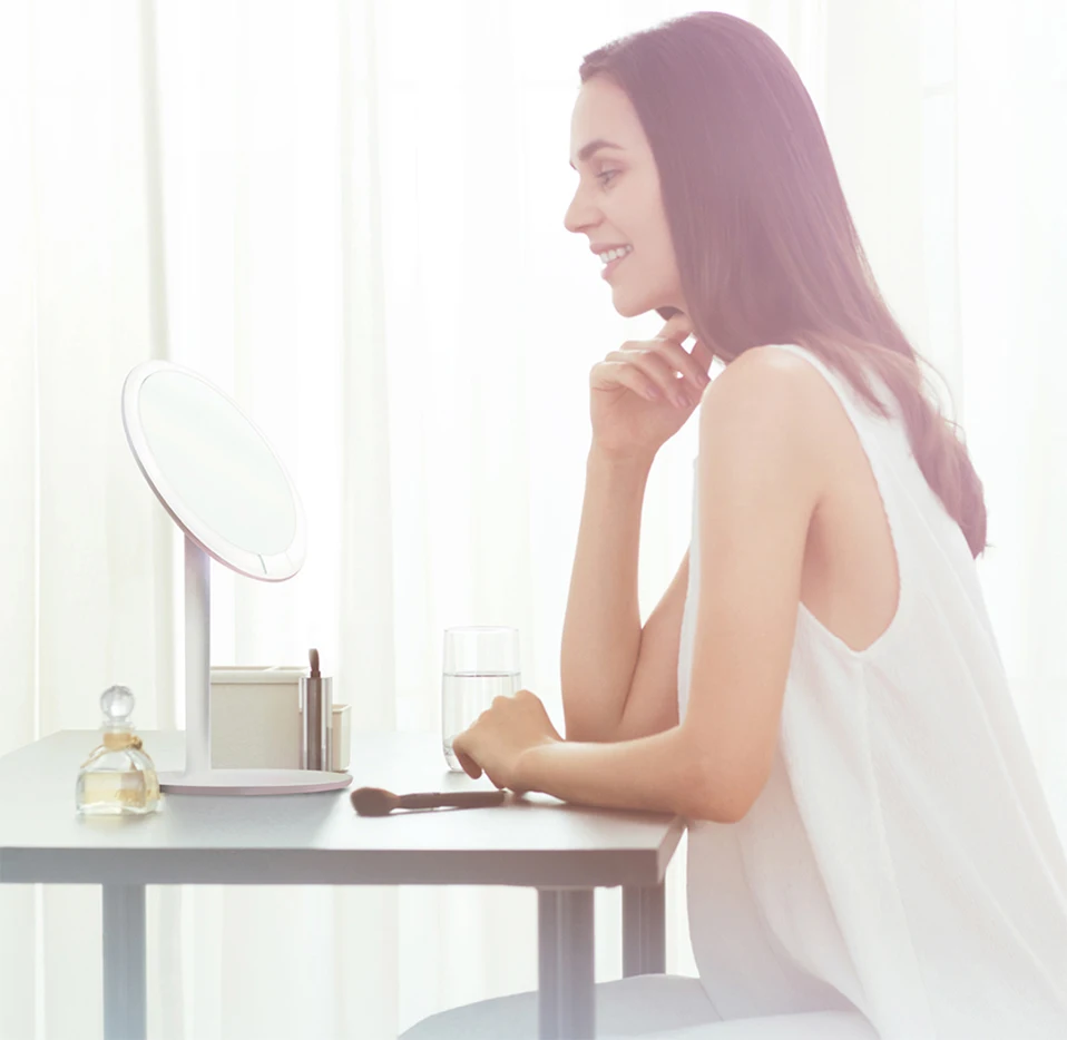 Xiaomi AMIRO AML004 Makeup Mirror Rechargeable Brightness Adjustable LED HD Makeup Daylight Mirror Mijia Makeup Mirror Cosmetics4