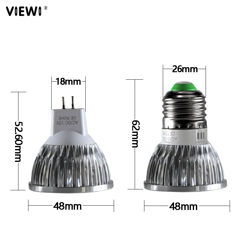 4 шт. Светодиодные лампы прожектор MR16 E27 Ac Dc 12 В 24 в 4 Вт высокой мощности лампы Свет 110 В 220 В точечные лампы энергосберегающие лампы 12 24 вольт