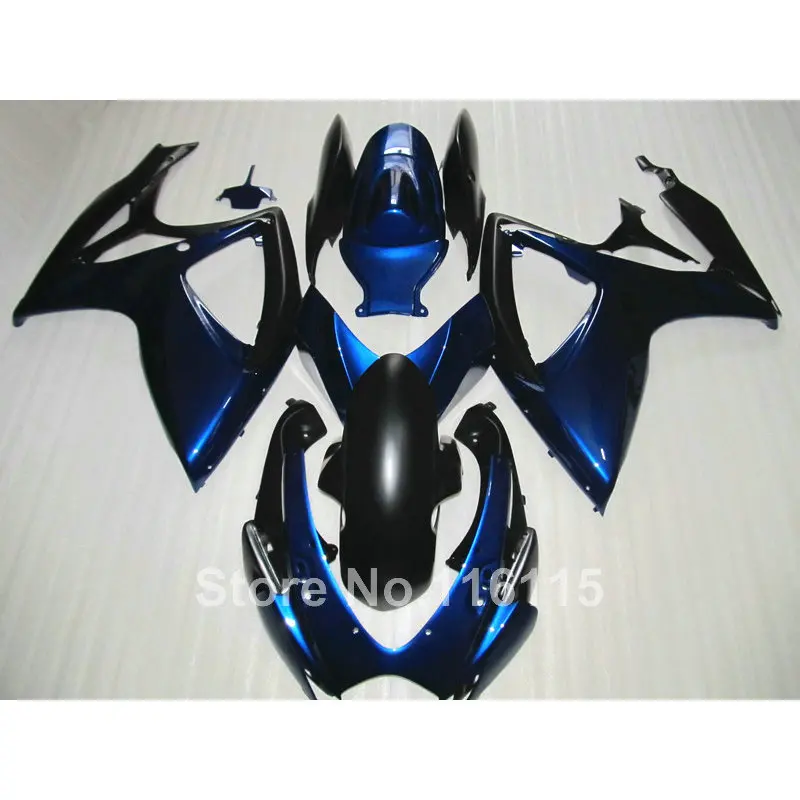 Набор обтекателей для Сузуки GSXR 600 750 K6 K7 2006 2007 синий черный GSX R600 R750 Обтекатели 06 07