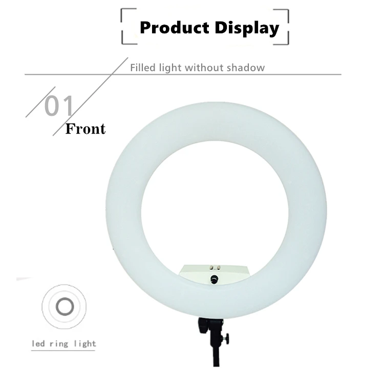 Yidoblo белый FD-480II 1" светодиодный кольцевой светильник комплект 480 светодиодный теплый и холодный 2 цвета регулируемый фотографический светильник ing+ подставка(2 м)+ мягкая сумка