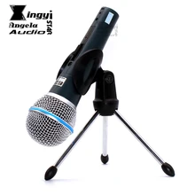 BT58A профессиональная вокальная динамическая Проводная микрофонная стойка для компьютера, пение бета 58A BT 58A, переключатель без/выключения с держателем караоке для микрофона